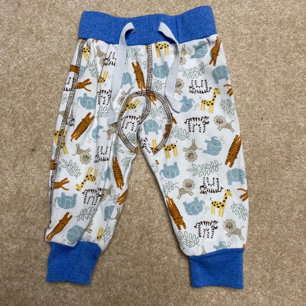 5/$25! Mudpie safari animals pants size 6-9 months